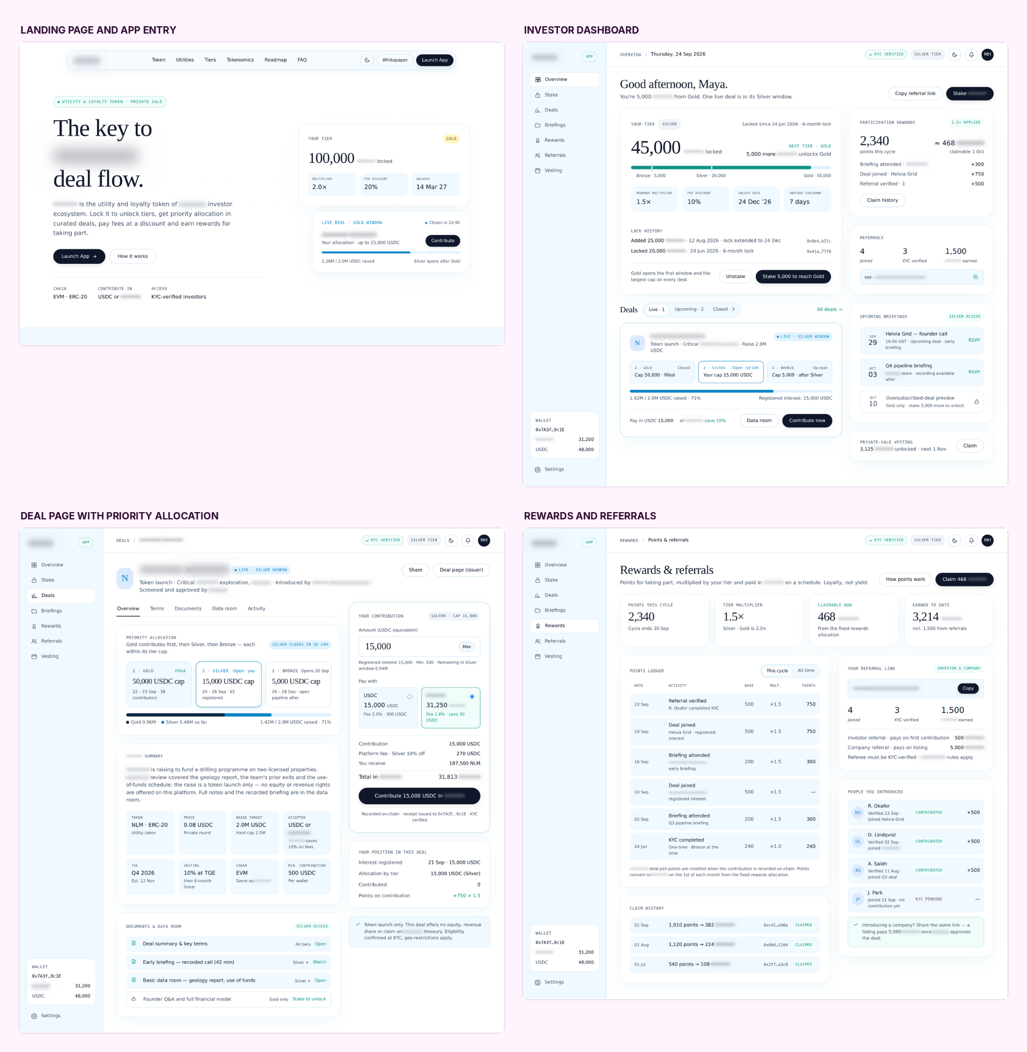 token launch UI