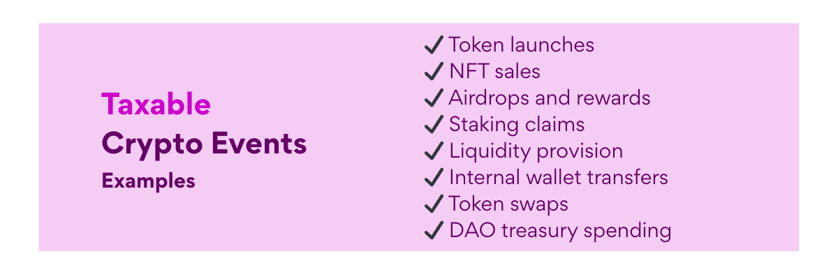 Taxable Events Every Web3 Project Must Track