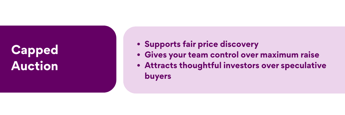 Capped Auction token sale